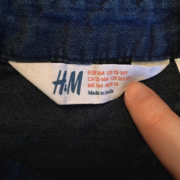 FREE ADD ON - H&M Denim Look Blue Flannel Shirt - Picture 8 of 8